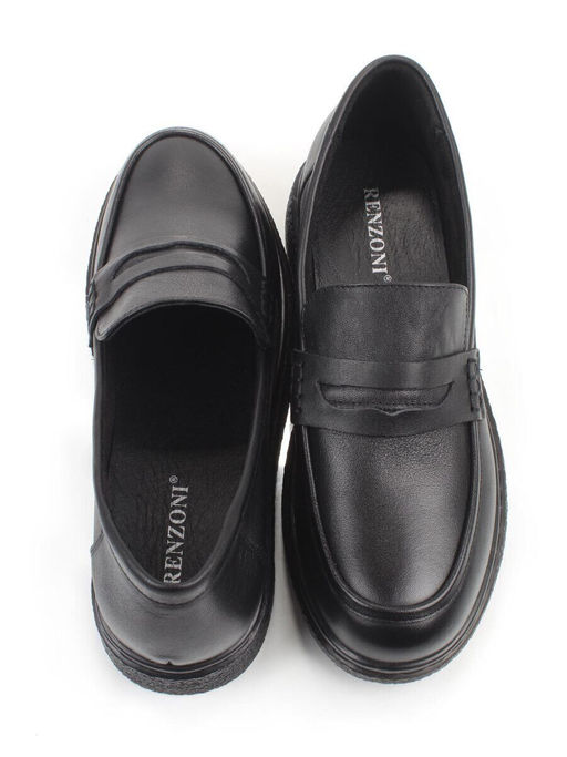 03-DCO59-5 BLACK Лоферы женские (натуральная кожа)