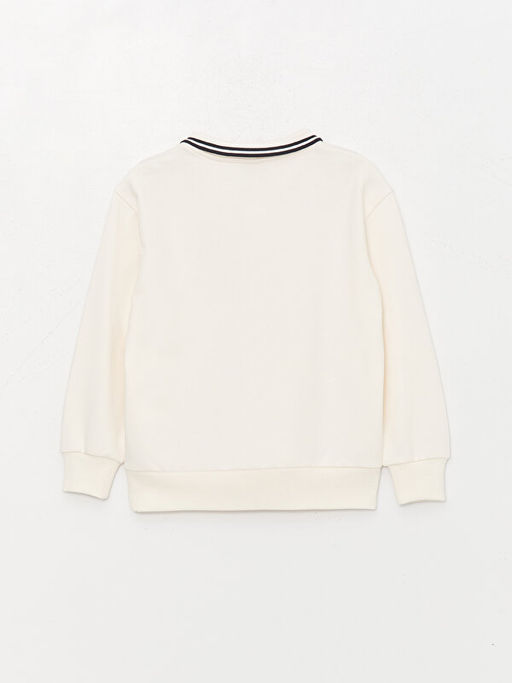 Rahat Kal?p Polo Yaka Bask?l? Erkek ?ocuk Sweatshirt - Waikiki фото 2