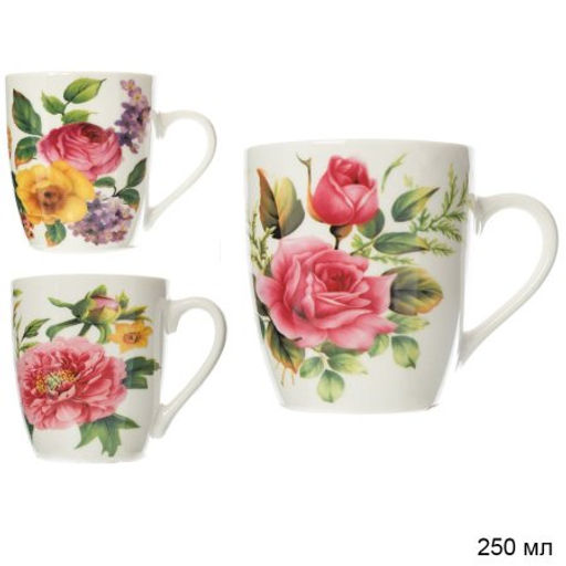 Кружка 250 мл Цветы / S749 /уп 96/ - Галеонтрейд фото 2