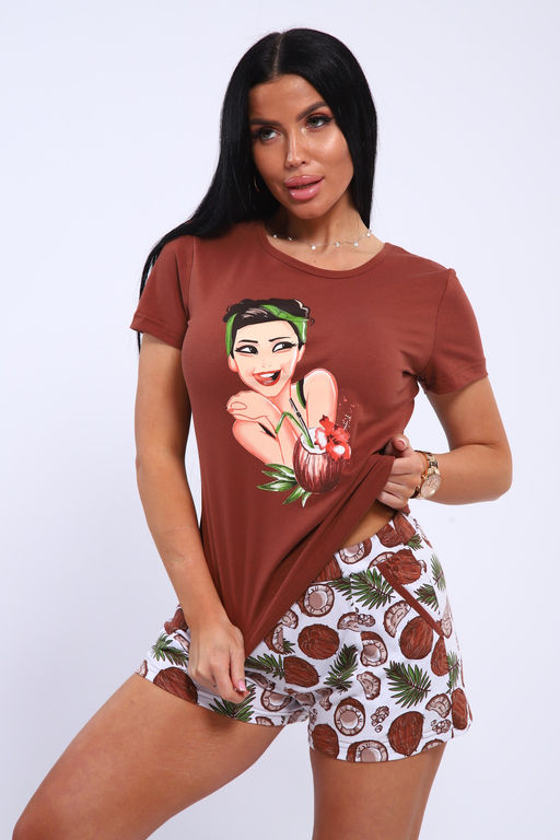 Пижама с шортами GIRL