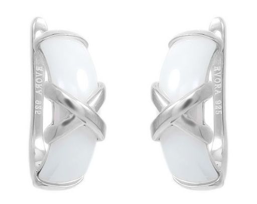 Серьги из серебра керамика, МКВ1760б