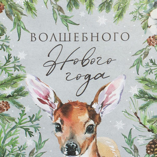 Цена за 10 шт. Пакет подарочный без ручек Волшебного Нового года, 10?19.5?7 см