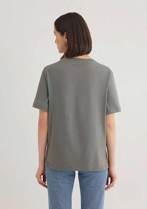 Mavi Logo Bask?l? Gri Tisort  фото 5