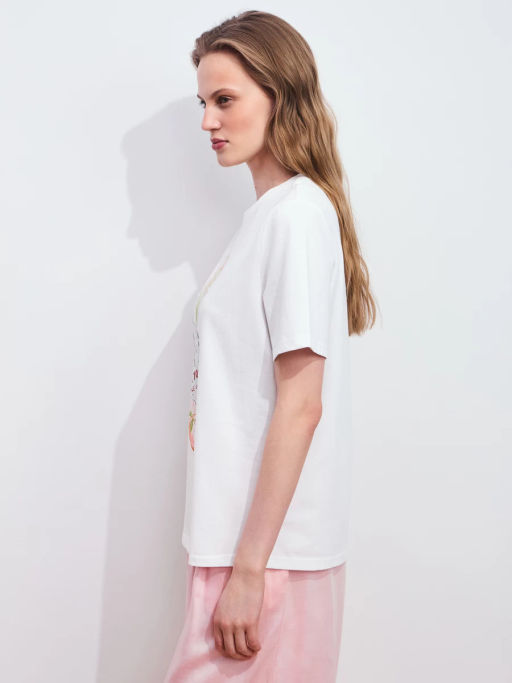 Футболка из хлопка с принтом ZR2605023411-2 / Zarina