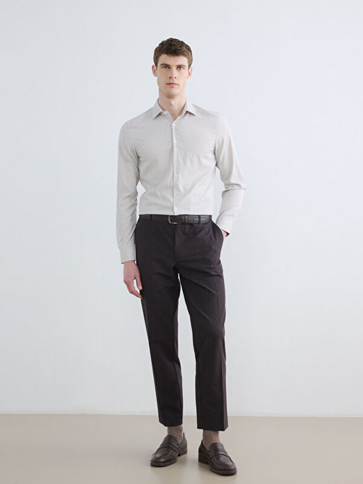 Рубашка мужская slim fit в полоску