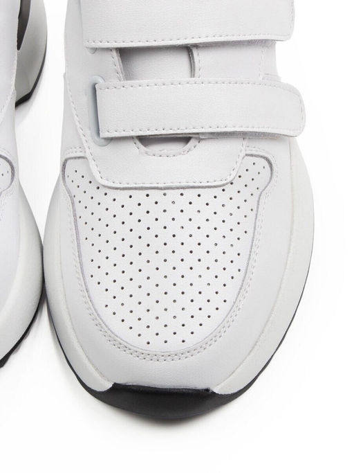 03-YG452-1 WHITE Кроссовки женские (натуральная кожа)