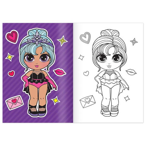 Цена за 4 шт. Раскраска «WOW Girls. Звёздный вечер», формат А5, 12 стр.