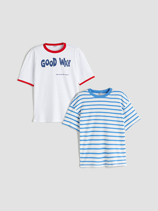 Bisiklet Yaka Erkek ?ocuk Ti??rt 2li