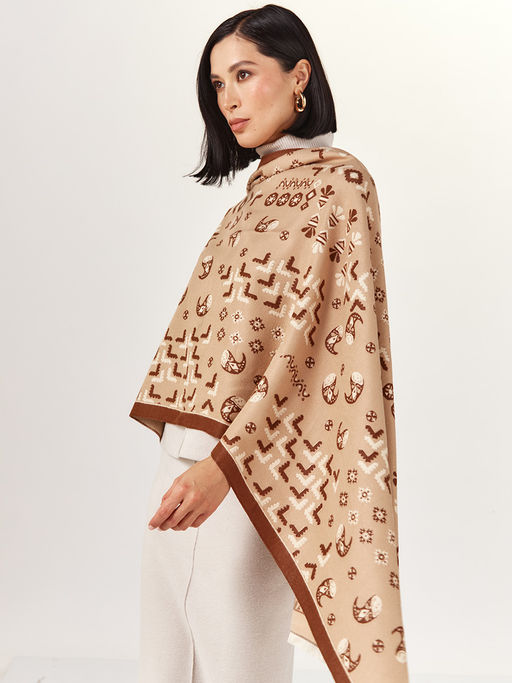 в составе ШЕРСТЬ  и КАШЕМИР Большой, мягкий, теплый  двусторонний палантин - Tantino фото 3