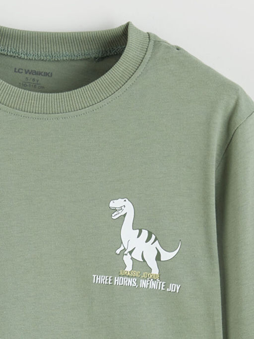 Dinozor Bask?l? Erkek ?ocuk Ti??rt