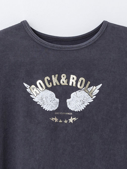 Футболка для девочек серая укороченная - Mark formelle фото 5