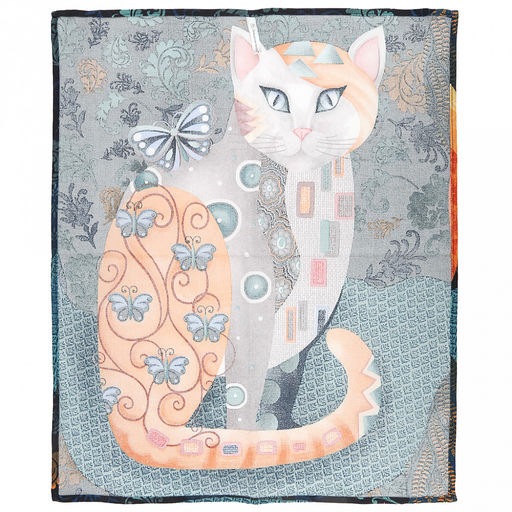 Салфетка хозяйственная 50х60см "Кошки" 2, рогожка 171г/м2, хлопок 100%, без упаковки, "Домашняя мода" (Россия)