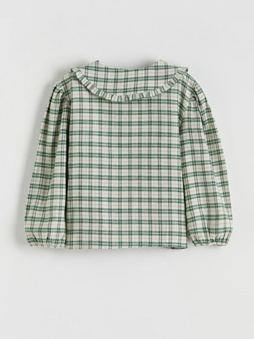 Bebe Yaka Ekose K?z ?ocuk G?mlek