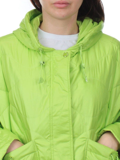 23-022 LT. GREEN Куртка оверсайз демисезонная женская (синтепон 100 гр.) - Fashion фото 4
