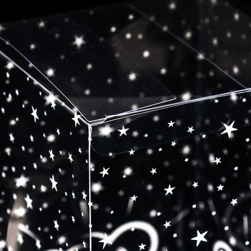 Цена за 5 шт. Складная прозрачная коробка из PVC, для упаковки подарков, LOVE YOU, 11?11?18 см