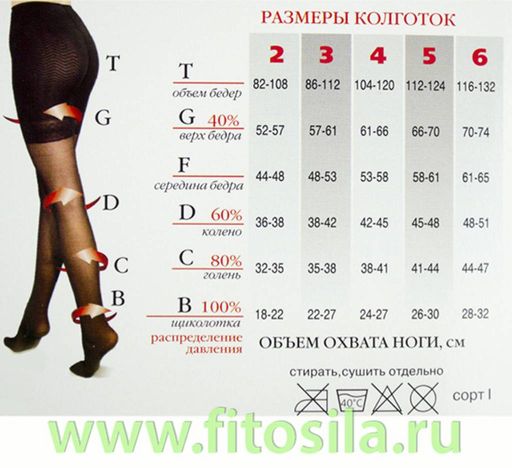 Колготки Velour Filorosso, 1 класс, 40 den, размер 3, кофе, компрессионные лечебно-профилактические 9481  фото 2