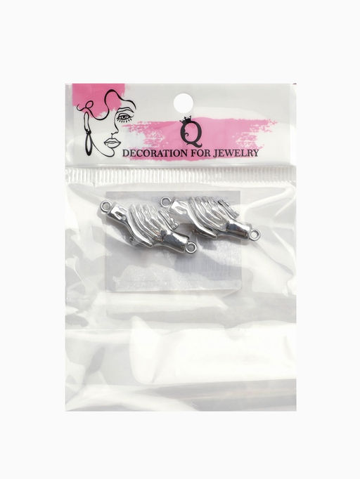 Замок магнитный Руки (набор 2 шт.), цвет серебро