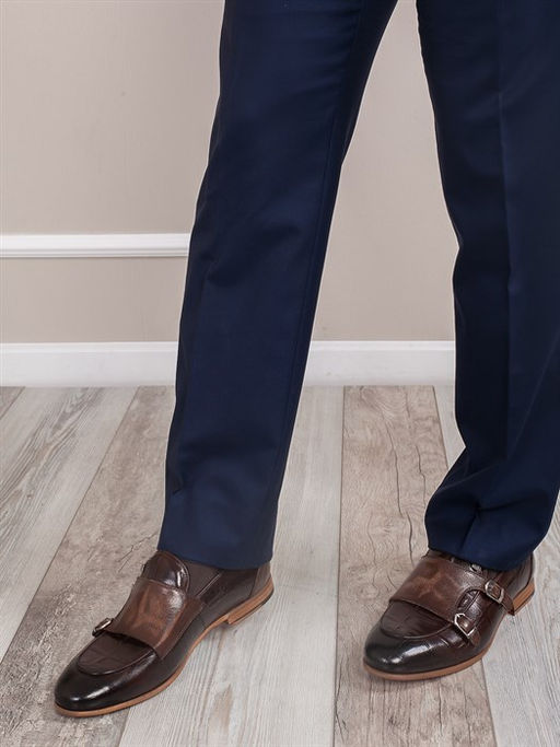 Мужские туфли в стиле классика/ Монки мужские 1509-51-00 Шоколад