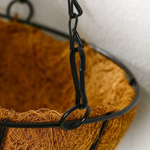 Кашпо подвесное, d=25 см, с кокосовым вкладышем, «Полусфера», Greengo