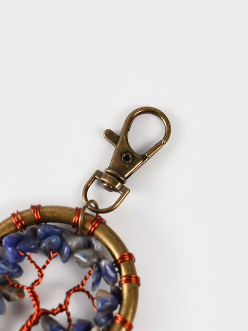 Брелок ловец снов «Великое древо», 19 см, синий