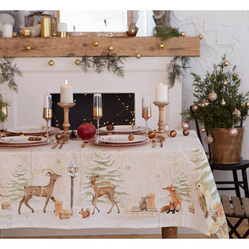 Скатерть новогодняя Этель Christmas forest, 150?220 3 см с ГМВО, 100% хлопок, 190 г/м?