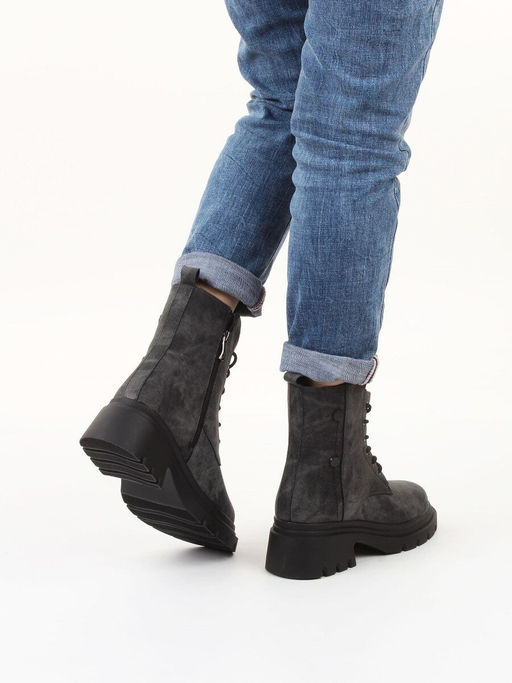 04-WD025-1M DK. GRAY Ботинки зимние женские (натуральная кожа, 100% шерсть)