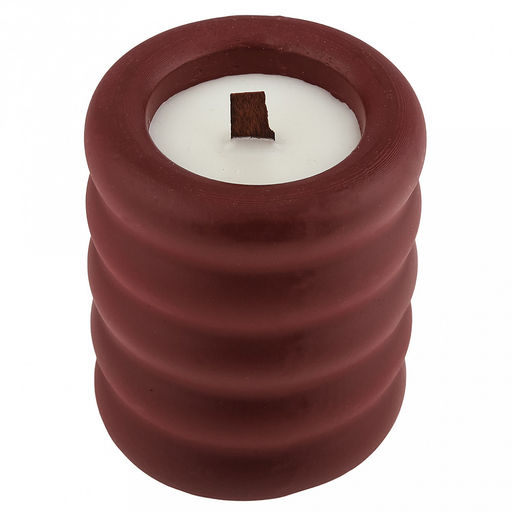 Свеча "Мишель-Бордо" д9,5см, h10см, ароматическая, парафин, золотой, в подсвечнике из гипса, время горения 6 часов (Россия)