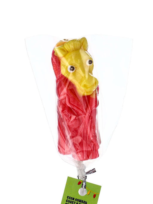 Карамель на палочке новогодний Конь в одежде - Simaland фото 4