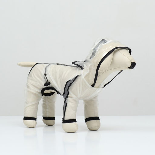 Дождевик-комбинезон для собак, р-р ХL (ДС 38, ОГ 50, ОШ 41,5 см, вес 11-15 кг), прозрачный - Simaland фото 2