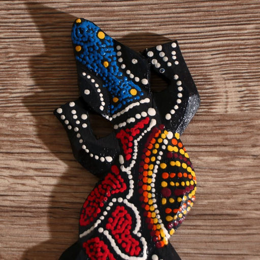 Панно настенное «Геккон цветной», 20×6×1 см, дерево, МИКС