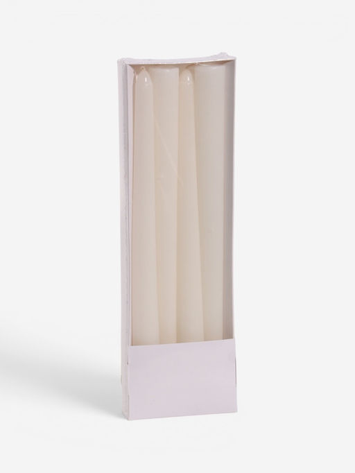 Свечи античные 2.2×25.5 см, набор 4 шт., белые