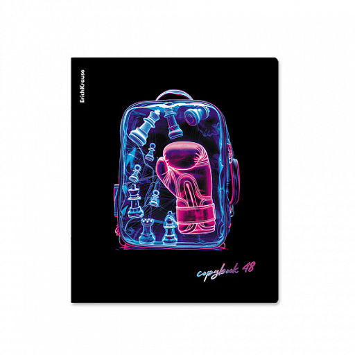 Цена за 5 шт. Тетрадь общая ученическая ErichKrause Detection, 48 листов, клетка, металлизированный голографический картон_MIX-PACK  фото 6