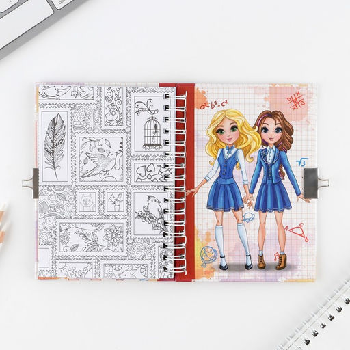 Анкета на замочке, в твердой обложке А6, 40 листов Мои школьные друзья