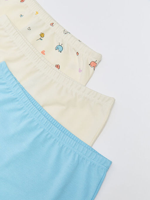 Bask?l? Pamuklu K?z ?ocuk Boxer 3l? - Waikiki фото 3