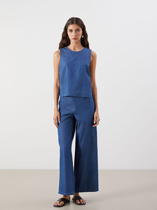 Bisiklet Yaka Jean Bluz