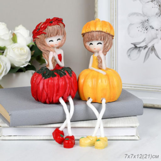 Цена за 2 шт. Фигурка Тыква/Перец висячие ножки 20 см 2 штуки набор / 9622 /уп 60/ - ГалеонТрейд фото 2
