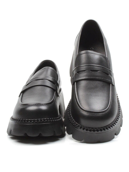 03-5938 BLACK Лоферы женские (натуральная кожа)