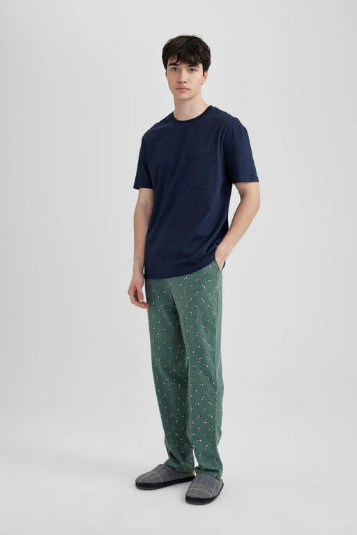 Regular Fit K?sa Kollu Pijama Tak?m? - Defacto фото 2