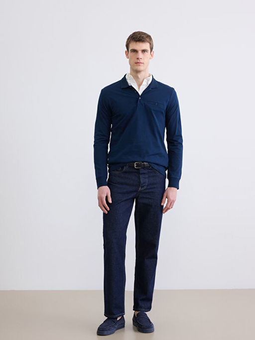 Polo Yaka Uzun Kollu Erkek Ti??rt