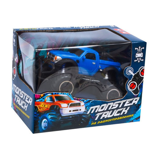 Машинка на пульте управления Джип. Пикап, работает от батареек, цвет синий - Автоград фото 5