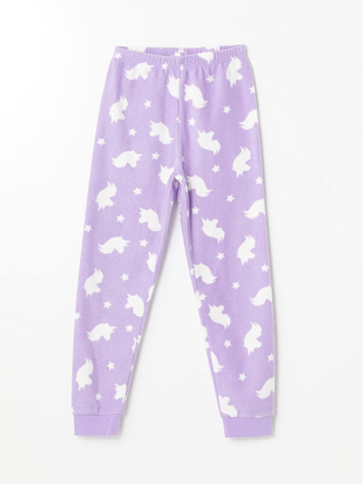 Beli Lastikli Polar K?z ?ocuk Pijama Alt