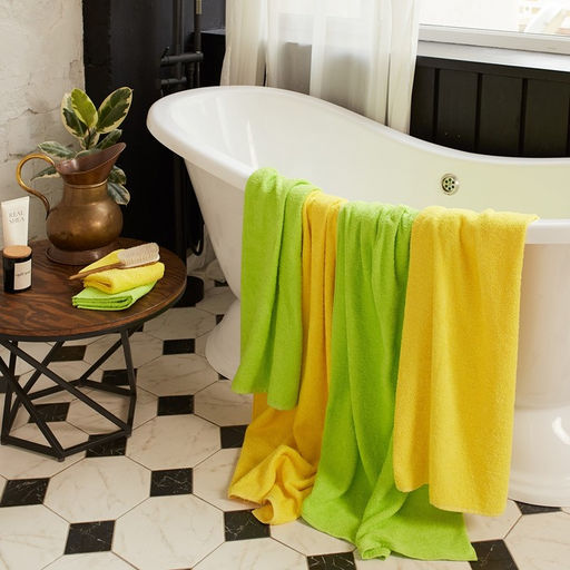 Полотенце махровое Экономь и Я 70*140 см, цв. зеленый, 100% хлопок, 320 гр/м2  фото 7