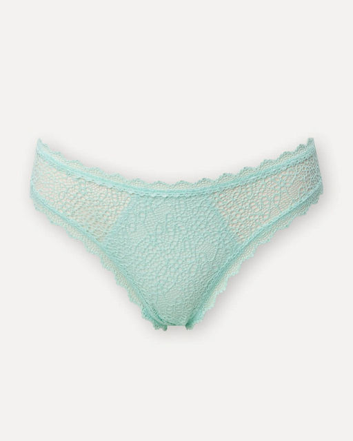 Бирюзовые трусы-бразильяно из кружева - Deseo фото 2