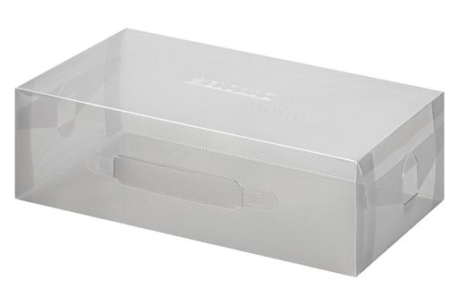 Набор 12 коробок для хранения женской обуви 30*18*10 см Прозрачные складные, с ручкой, дымчатые - Elan gallery фото 7