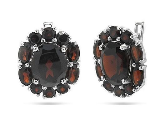 Серьги из серебра гранат, Мэрибель