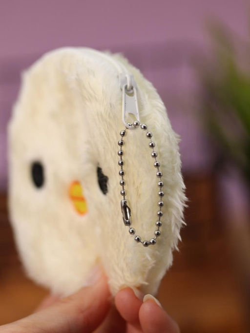 Кошелёк плюшевый "Ducking", white (10*11 см)