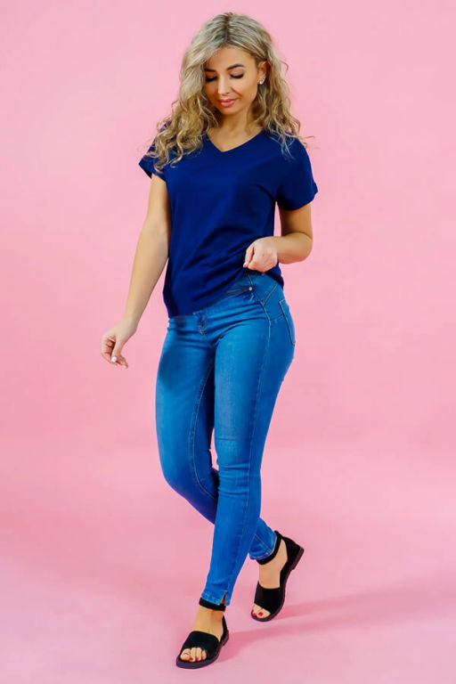 Футболка женская , цвет синий