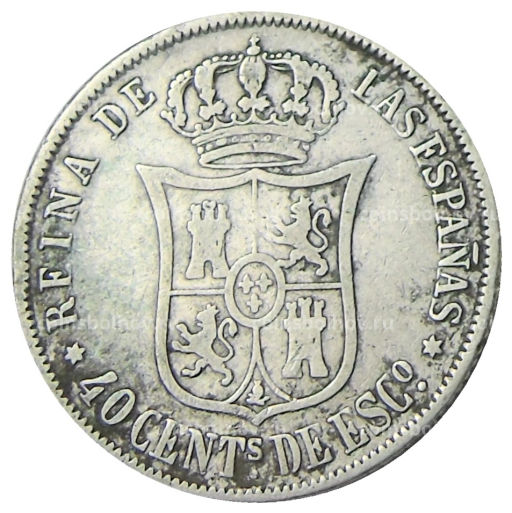 40 сентимо 1866 года Испания