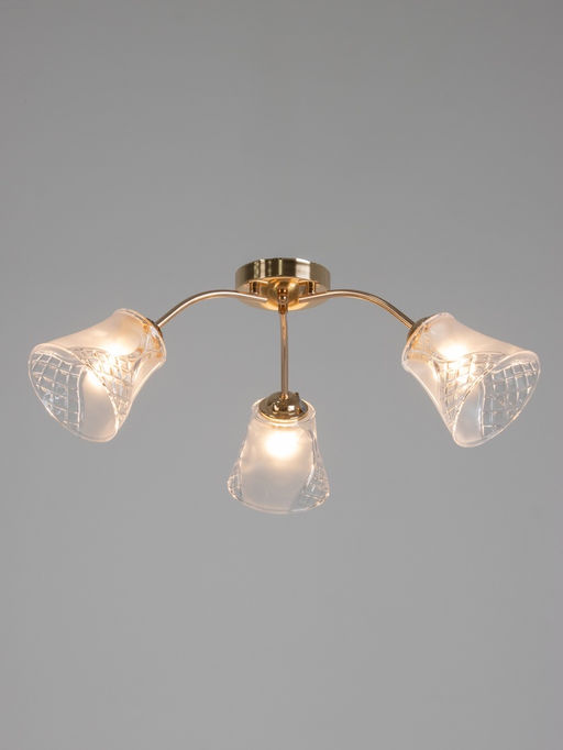 Люстра 12276/3FGD, 3×40 Вт, E27, 64×18×23 см, золото