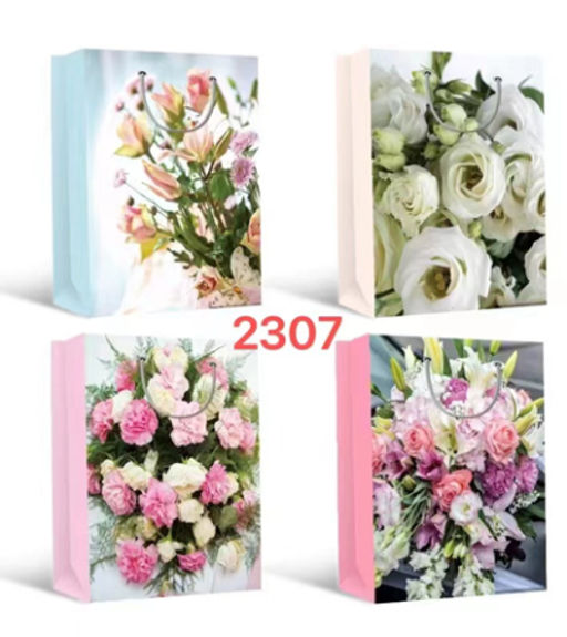 Цена за 12 шт. Пакет подарочный 17х24x8см / 2307-1-210 /уп 720/микс/210г/м2